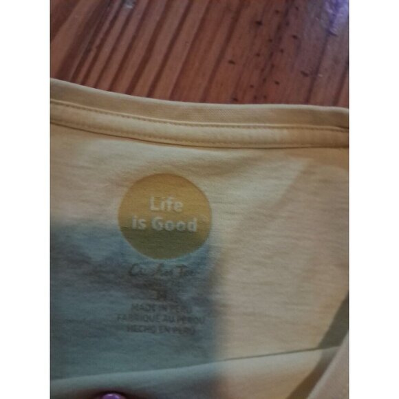 Ormond Beach FL * Life Is Good Yellow Ladies M - Picture 2 of 2